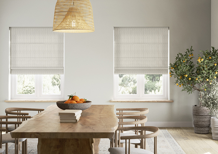 Emily Bond Oscar Stripe, Pebble - Roman Blind - Image 3